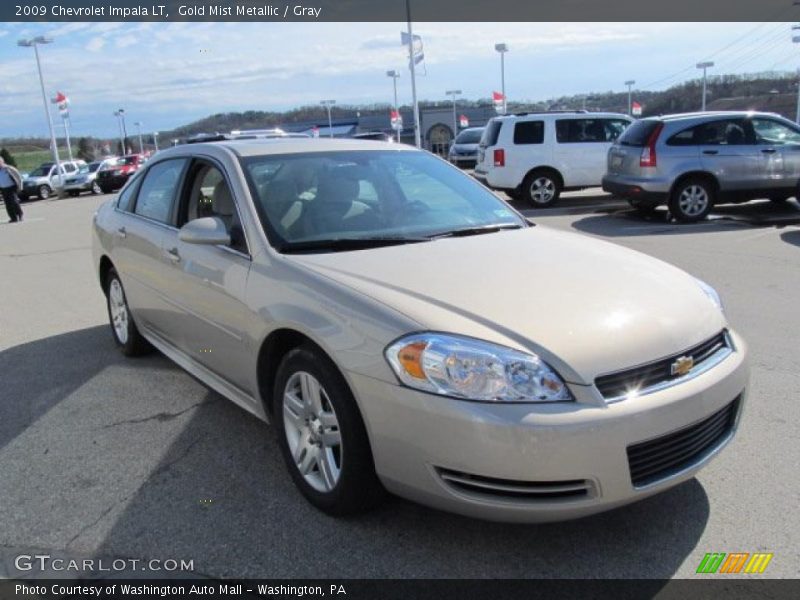 Gold Mist Metallic / Gray 2009 Chevrolet Impala LT