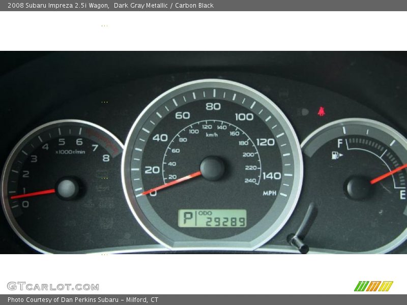 Dark Gray Metallic / Carbon Black 2008 Subaru Impreza 2.5i Wagon