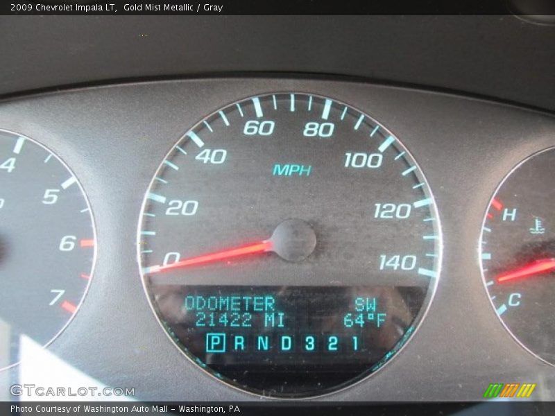 Gold Mist Metallic / Gray 2009 Chevrolet Impala LT