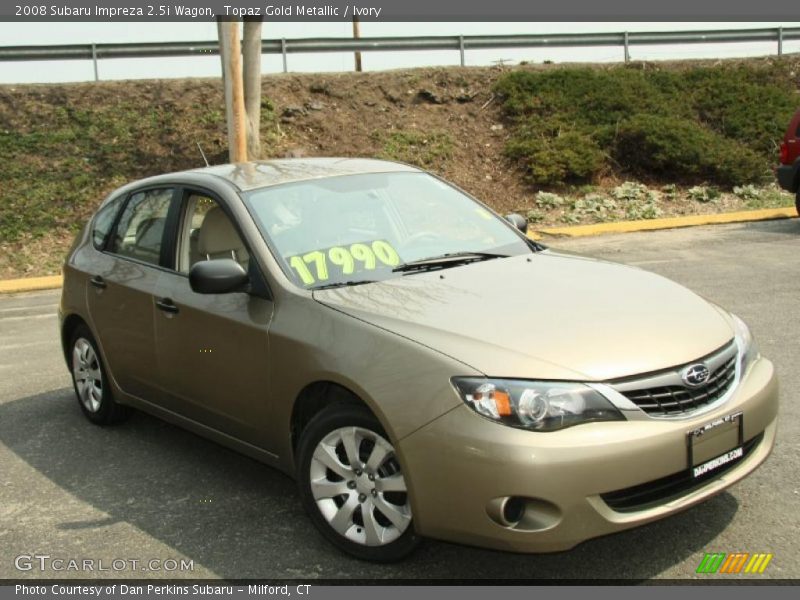 Topaz Gold Metallic / Ivory 2008 Subaru Impreza 2.5i Wagon