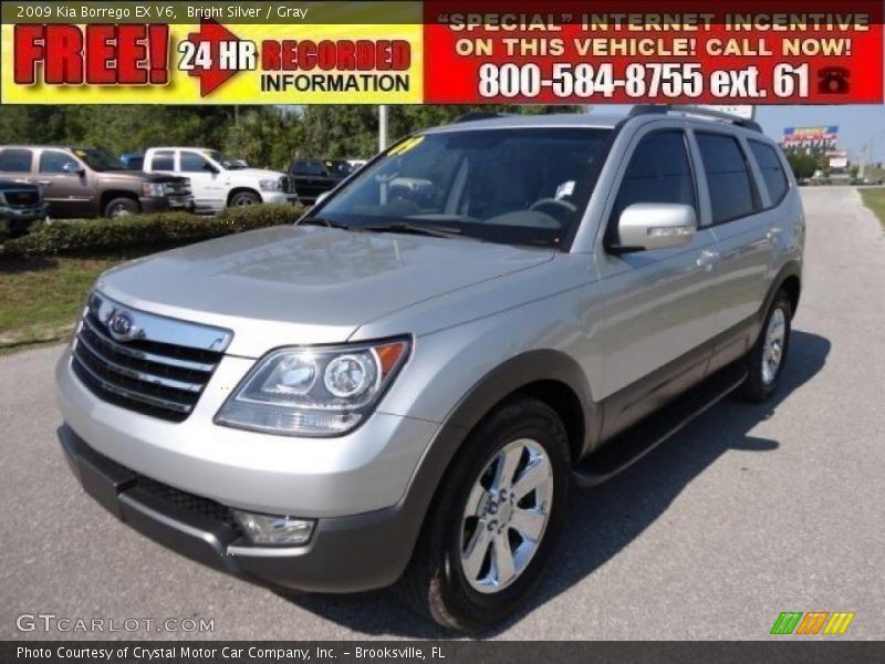 Bright Silver / Gray 2009 Kia Borrego EX V6