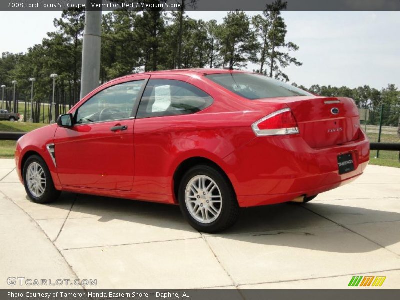 Vermillion Red / Medium Stone 2008 Ford Focus SE Coupe
