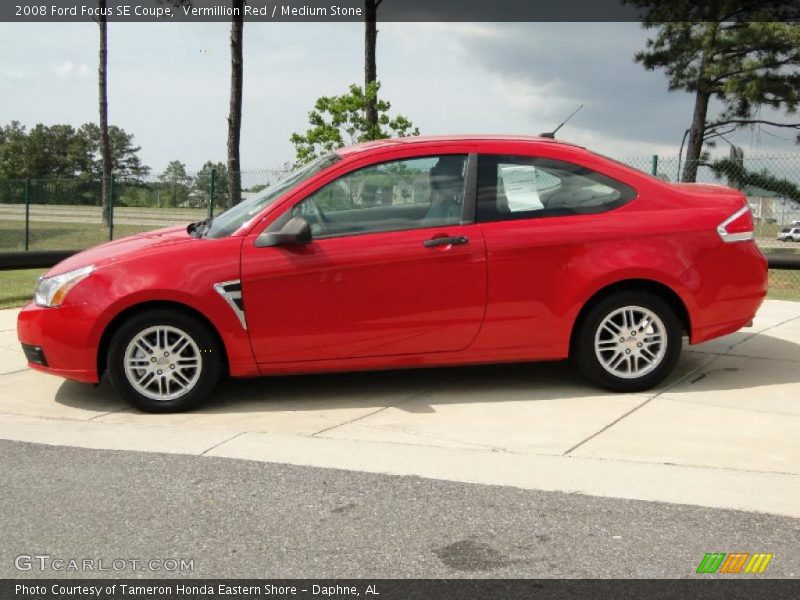 Vermillion Red / Medium Stone 2008 Ford Focus SE Coupe