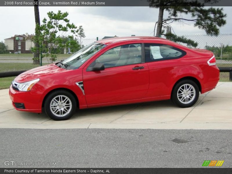 Vermillion Red / Medium Stone 2008 Ford Focus SE Coupe
