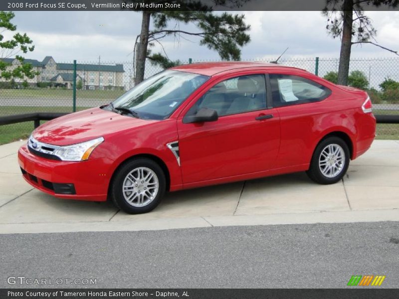 Vermillion Red / Medium Stone 2008 Ford Focus SE Coupe