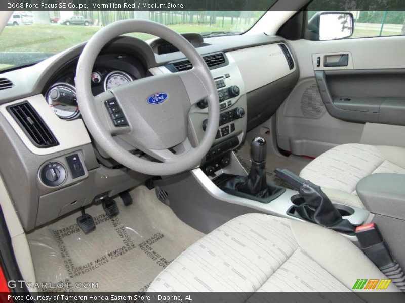 Vermillion Red / Medium Stone 2008 Ford Focus SE Coupe