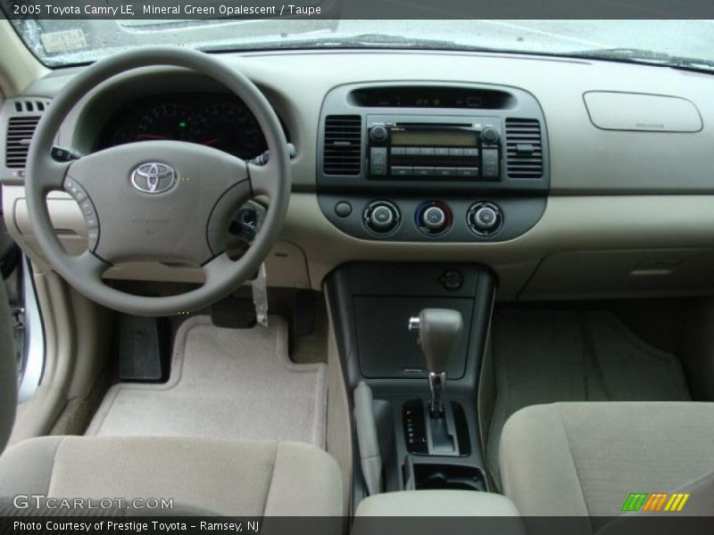 Mineral Green Opalescent / Taupe 2005 Toyota Camry LE
