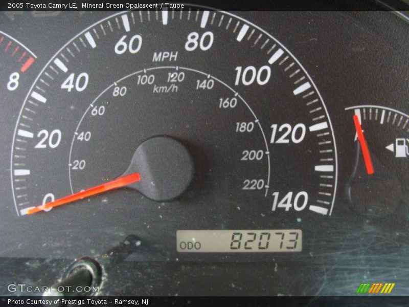 Mineral Green Opalescent / Taupe 2005 Toyota Camry LE