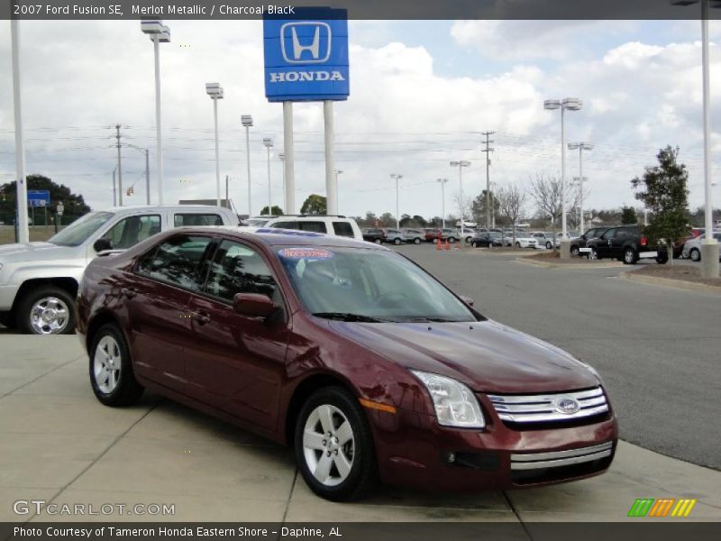 Merlot Metallic / Charcoal Black 2007 Ford Fusion SE