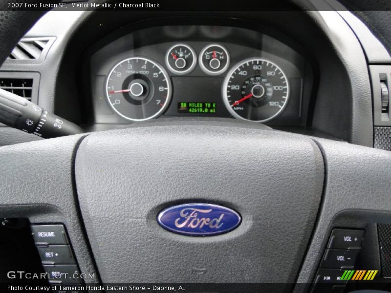 Merlot Metallic / Charcoal Black 2007 Ford Fusion SE