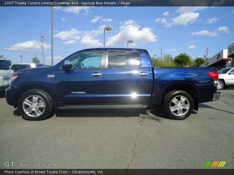 Nautical Blue Metallic / Beige 2007 Toyota Tundra Limited CrewMax 4x4