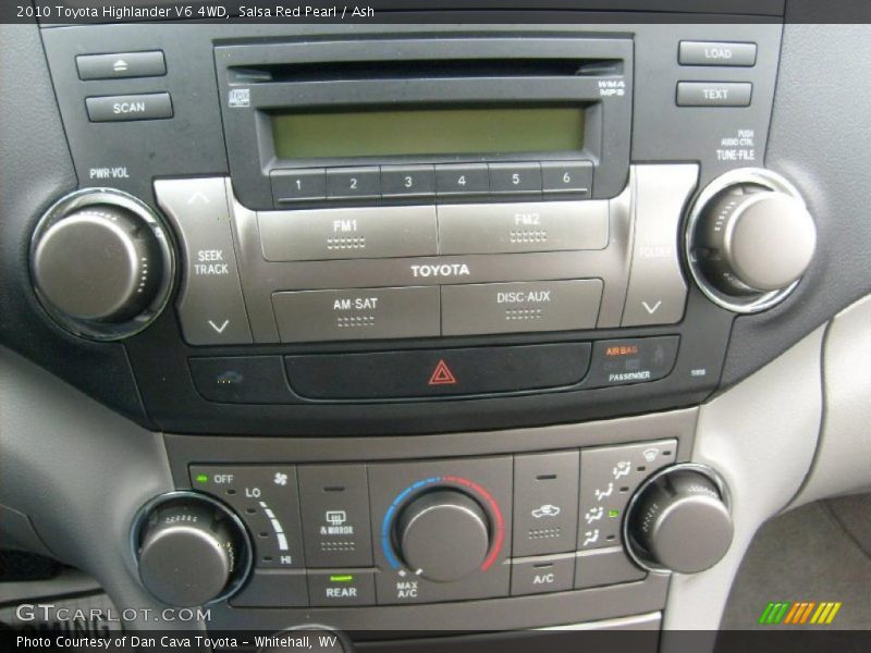 Controls of 2010 Highlander V6 4WD