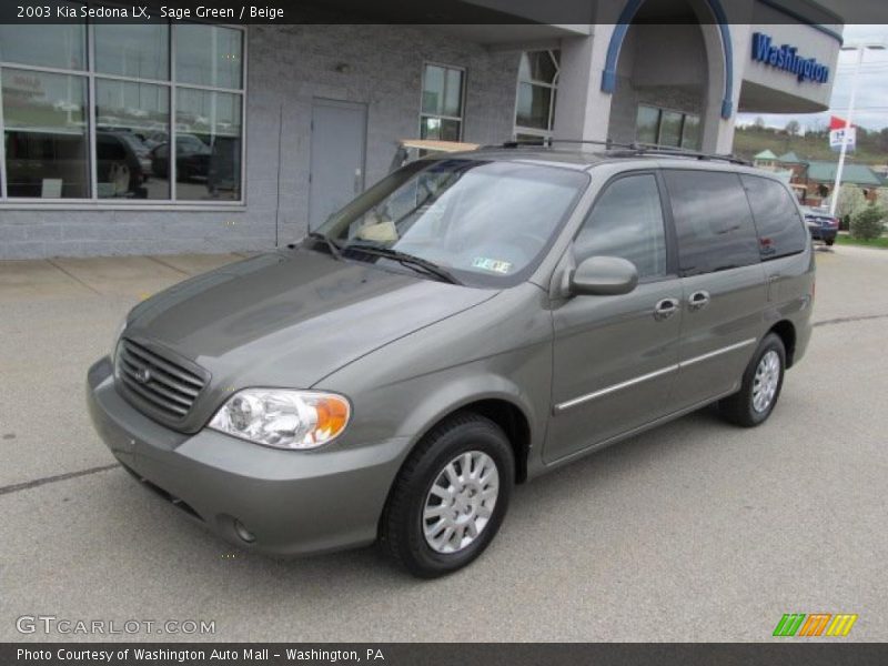 Sage Green / Beige 2003 Kia Sedona LX