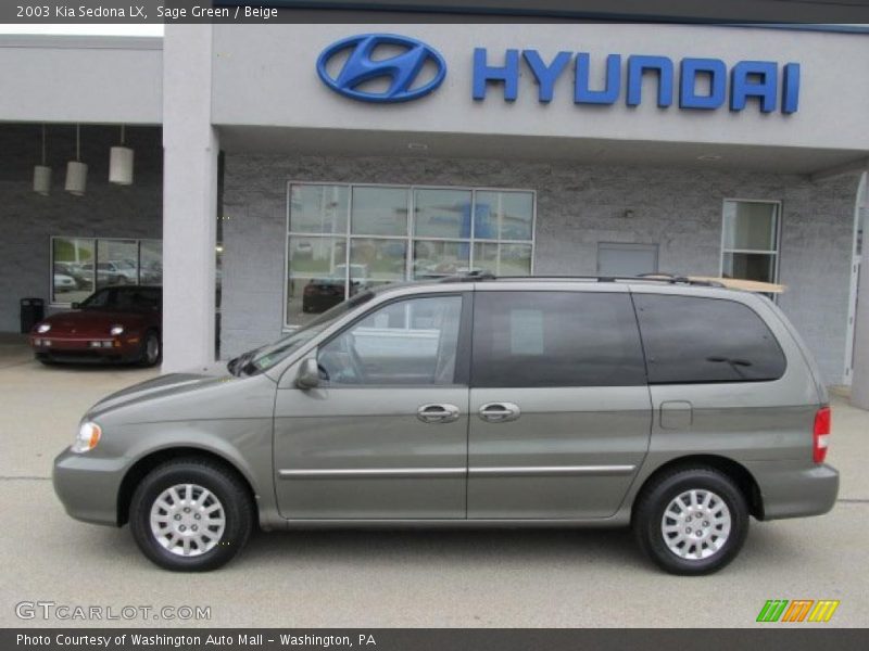 Sage Green / Beige 2003 Kia Sedona LX