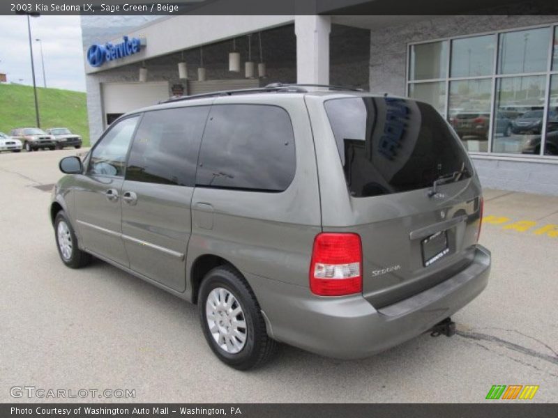 Sage Green / Beige 2003 Kia Sedona LX