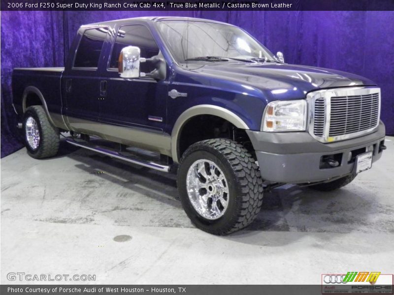 True Blue Metallic / Castano Brown Leather 2006 Ford F250 Super Duty King Ranch Crew Cab 4x4