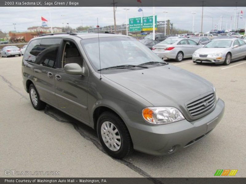 Sage Green / Beige 2003 Kia Sedona LX