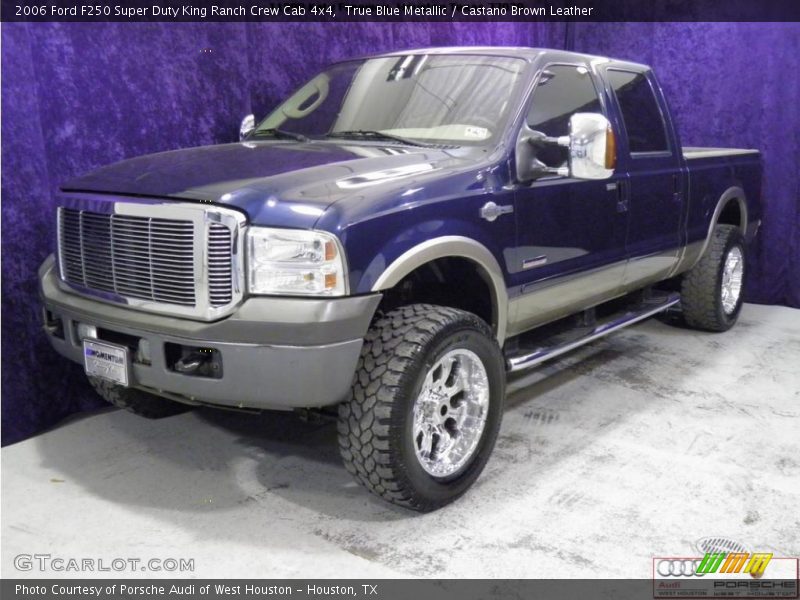 True Blue Metallic / Castano Brown Leather 2006 Ford F250 Super Duty King Ranch Crew Cab 4x4