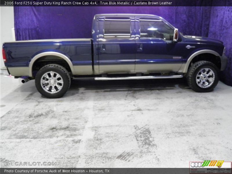True Blue Metallic / Castano Brown Leather 2006 Ford F250 Super Duty King Ranch Crew Cab 4x4