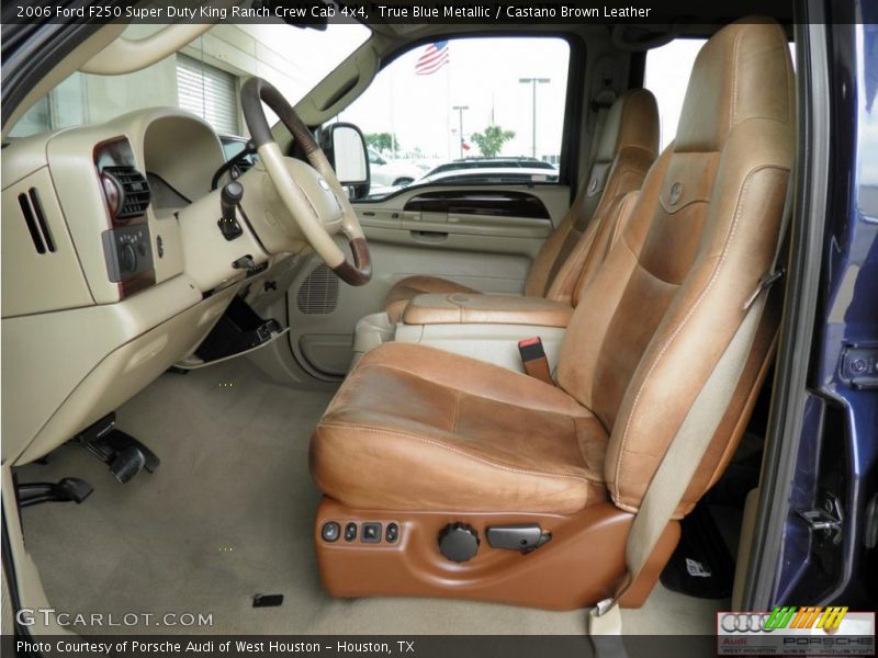 True Blue Metallic / Castano Brown Leather 2006 Ford F250 Super Duty King Ranch Crew Cab 4x4