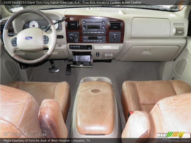 True Blue Metallic / Castano Brown Leather 2006 Ford F250 Super Duty King Ranch Crew Cab 4x4