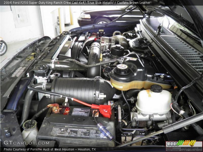 True Blue Metallic / Castano Brown Leather 2006 Ford F250 Super Duty King Ranch Crew Cab 4x4