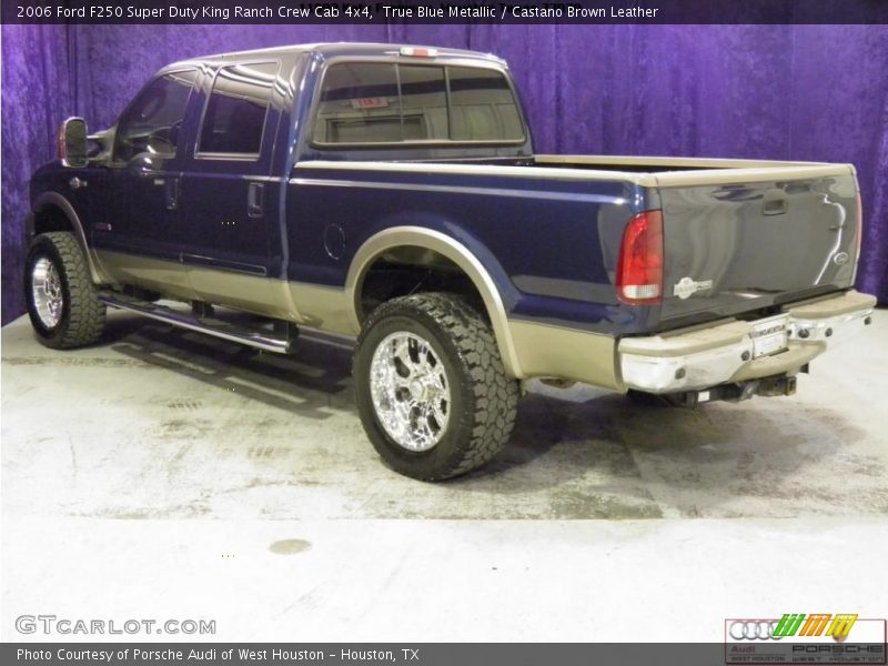 True Blue Metallic / Castano Brown Leather 2006 Ford F250 Super Duty King Ranch Crew Cab 4x4