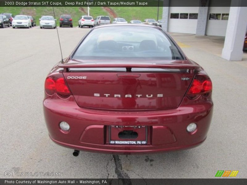 Deep Red Pearl / Dark Taupe/Medium Taupe 2003 Dodge Stratus SXT Coupe