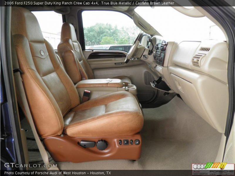 True Blue Metallic / Castano Brown Leather 2006 Ford F250 Super Duty King Ranch Crew Cab 4x4