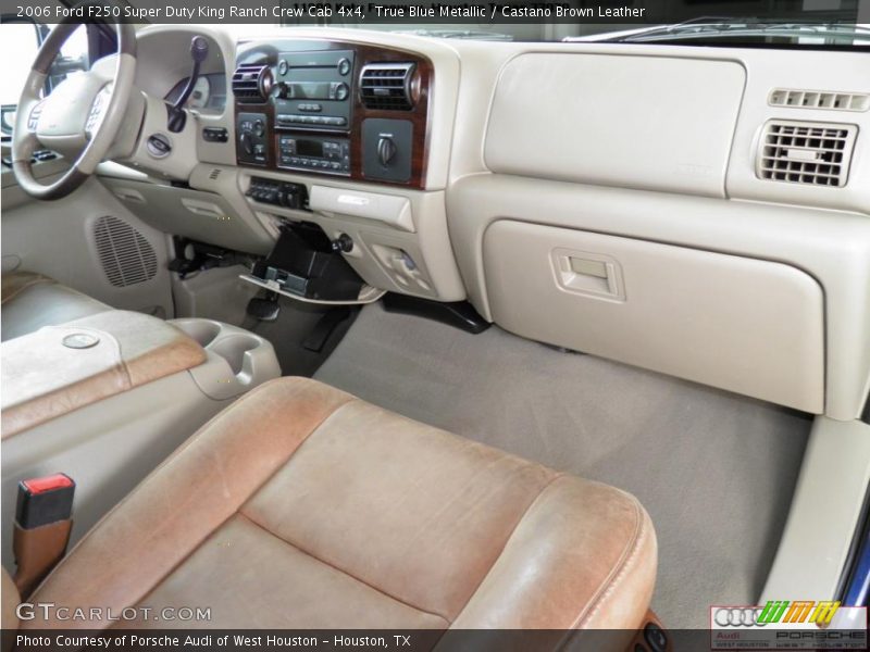 True Blue Metallic / Castano Brown Leather 2006 Ford F250 Super Duty King Ranch Crew Cab 4x4