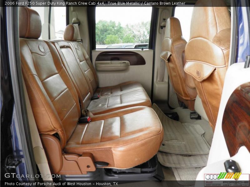 True Blue Metallic / Castano Brown Leather 2006 Ford F250 Super Duty King Ranch Crew Cab 4x4