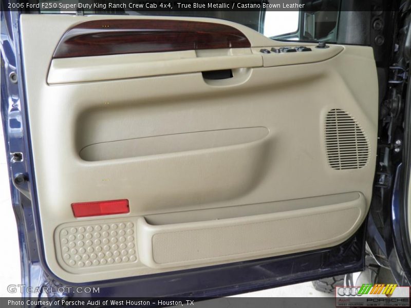 True Blue Metallic / Castano Brown Leather 2006 Ford F250 Super Duty King Ranch Crew Cab 4x4