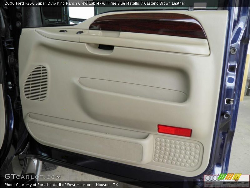 True Blue Metallic / Castano Brown Leather 2006 Ford F250 Super Duty King Ranch Crew Cab 4x4