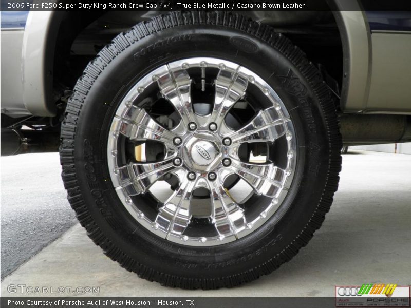 True Blue Metallic / Castano Brown Leather 2006 Ford F250 Super Duty King Ranch Crew Cab 4x4