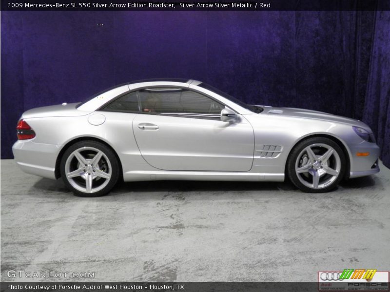 Silver Arrow Silver Metallic / Red 2009 Mercedes-Benz SL 550 Silver Arrow Edition Roadster