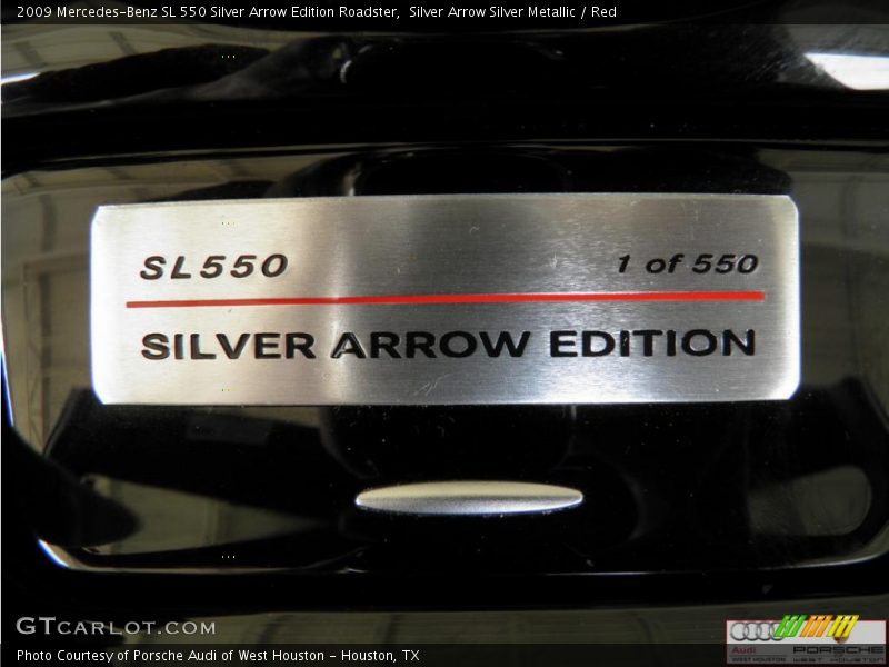 Silver Arrow Silver Metallic / Red 2009 Mercedes-Benz SL 550 Silver Arrow Edition Roadster