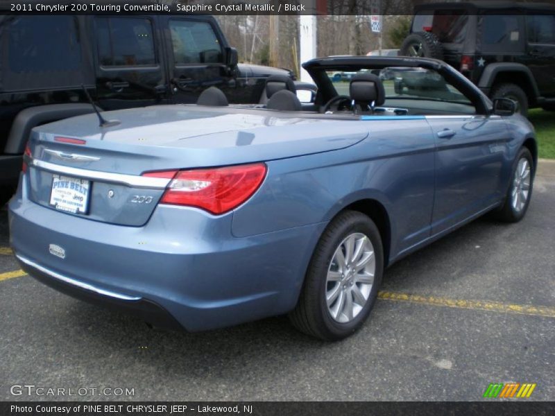 Sapphire Crystal Metallic / Black 2011 Chrysler 200 Touring Convertible