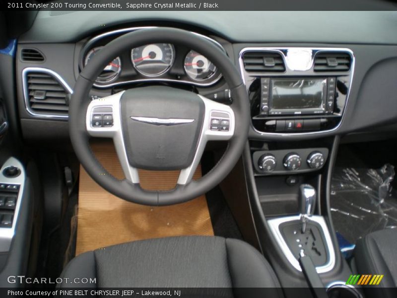 Sapphire Crystal Metallic / Black 2011 Chrysler 200 Touring Convertible
