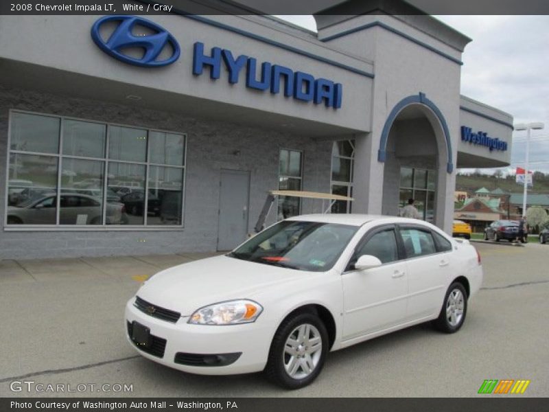 White / Gray 2008 Chevrolet Impala LT