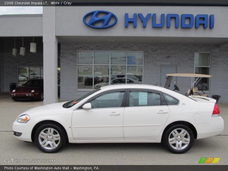 White / Gray 2008 Chevrolet Impala LT