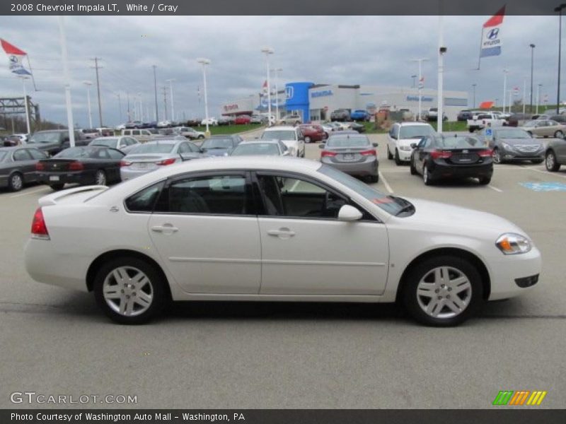 White / Gray 2008 Chevrolet Impala LT