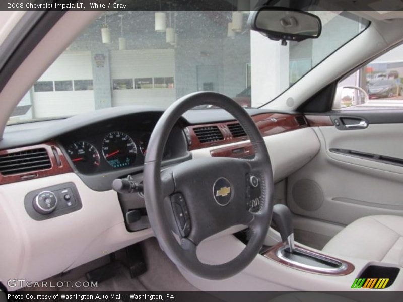 White / Gray 2008 Chevrolet Impala LT