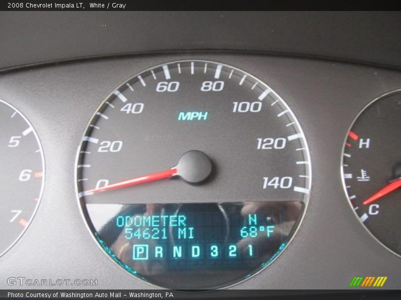 White / Gray 2008 Chevrolet Impala LT