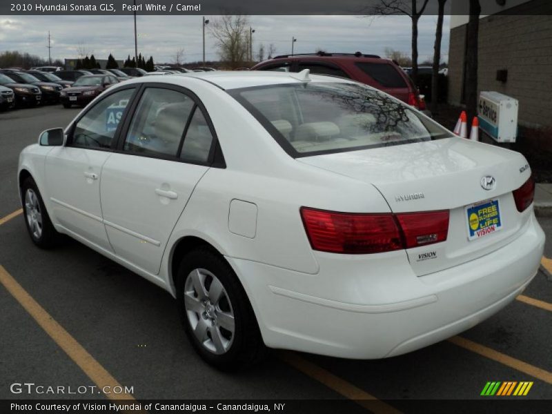Pearl White / Camel 2010 Hyundai Sonata GLS
