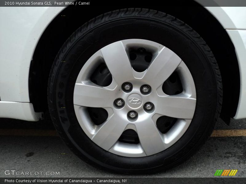 Pearl White / Camel 2010 Hyundai Sonata GLS