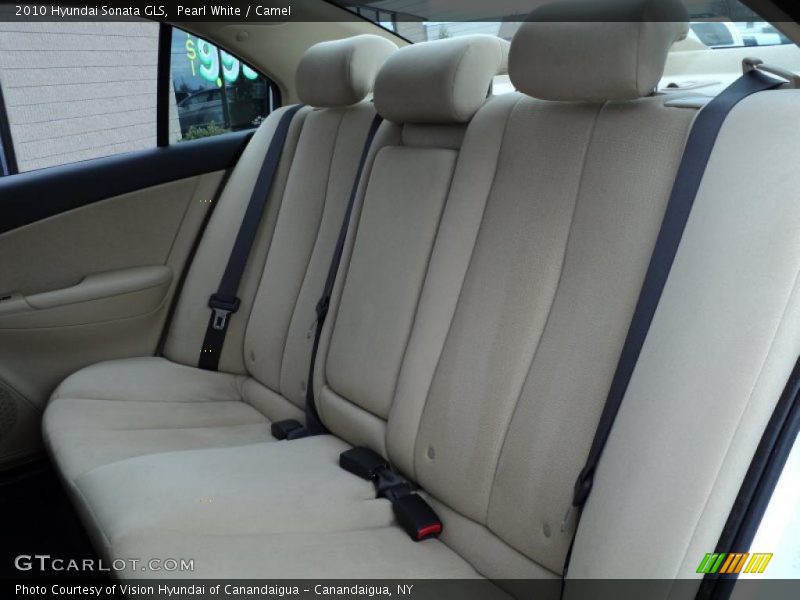Pearl White / Camel 2010 Hyundai Sonata GLS