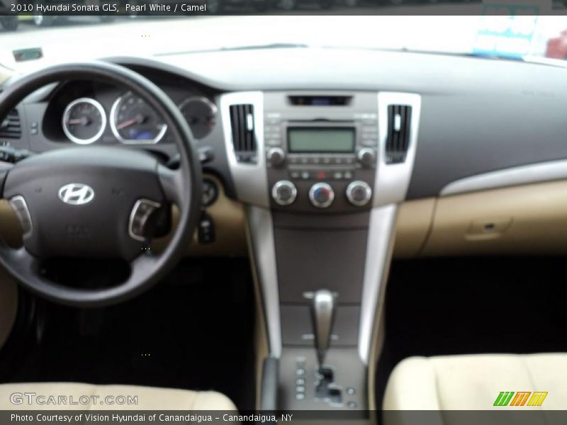 Pearl White / Camel 2010 Hyundai Sonata GLS