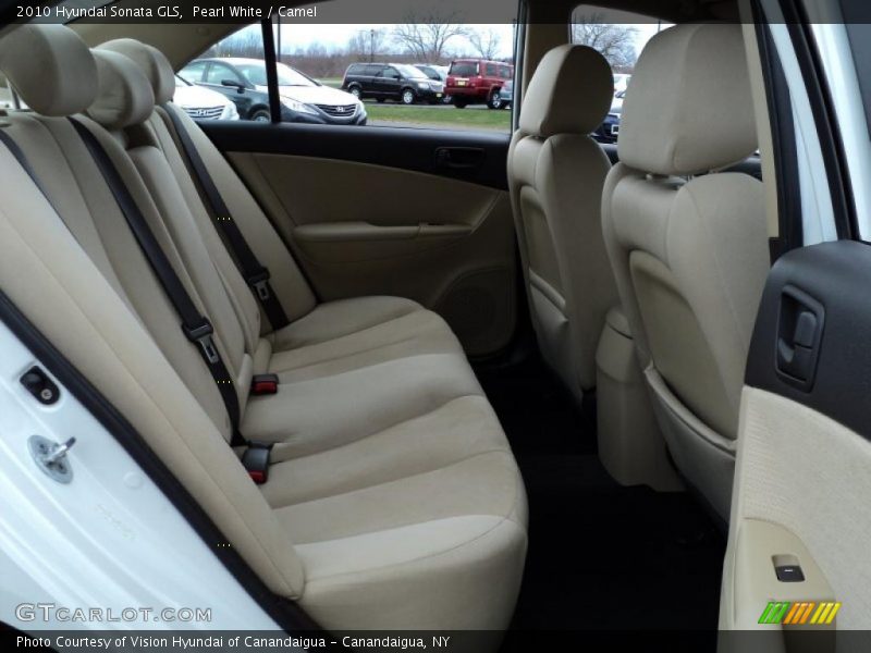 Pearl White / Camel 2010 Hyundai Sonata GLS