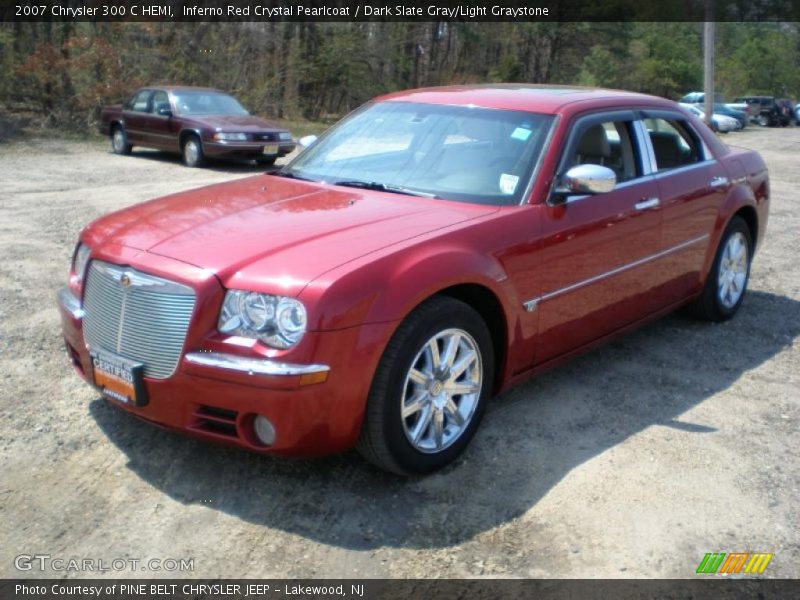 Inferno Red Crystal Pearlcoat / Dark Slate Gray/Light Graystone 2007 Chrysler 300 C HEMI
