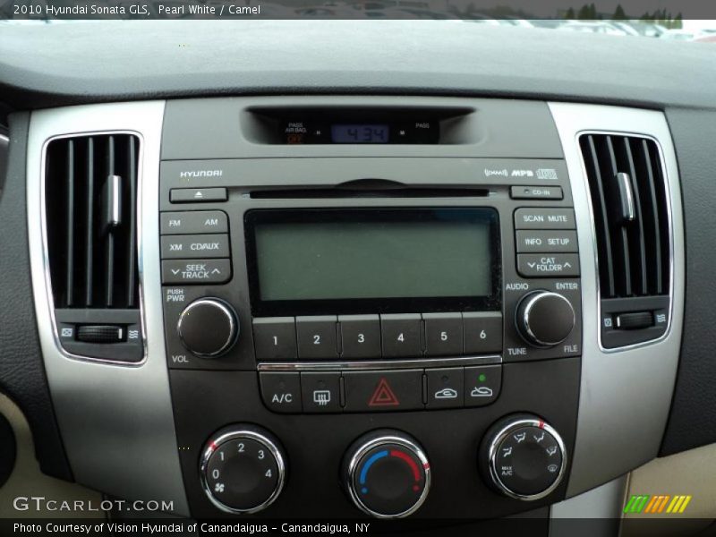 Pearl White / Camel 2010 Hyundai Sonata GLS